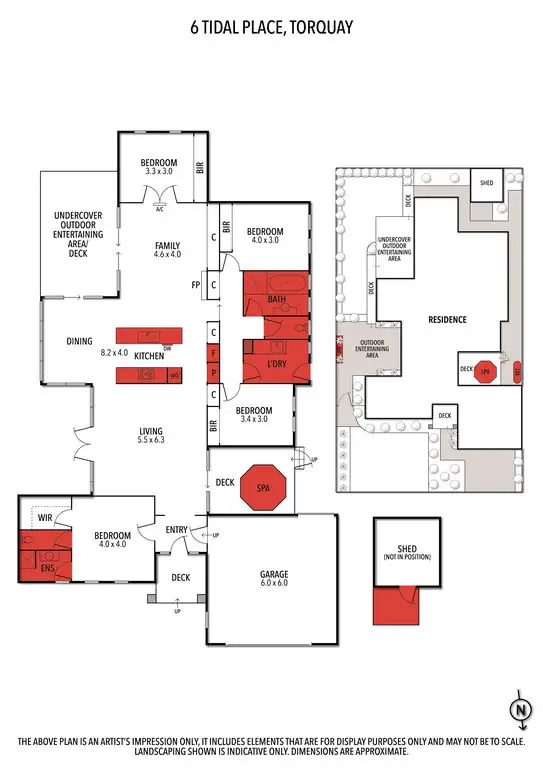 Floorplan of Homely house listing, 6 Tidal Place, Torquay VIC 3228