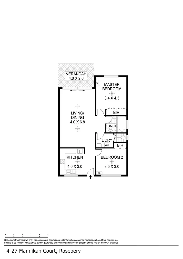 Floorplan of Homely unit listing, 4/27 Mannikan Court, Bakewell NT 832