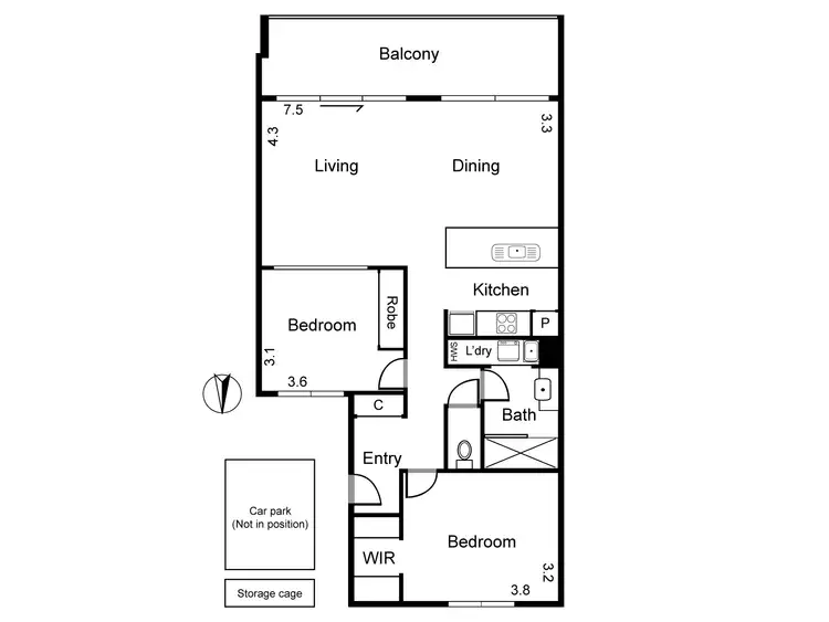 Floorplan of Homely apartment listing, 48/93-103 High Street, Preston VIC 3072