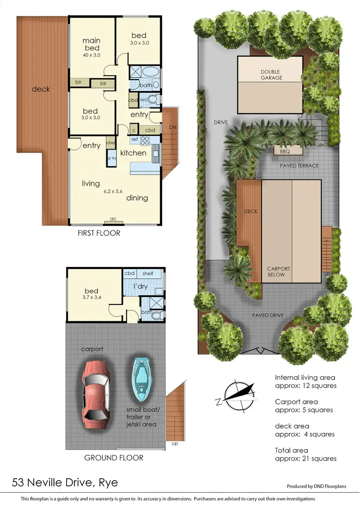 Floorplan of Homely house listing, 53 Neville Drive, Rye VIC 3941
