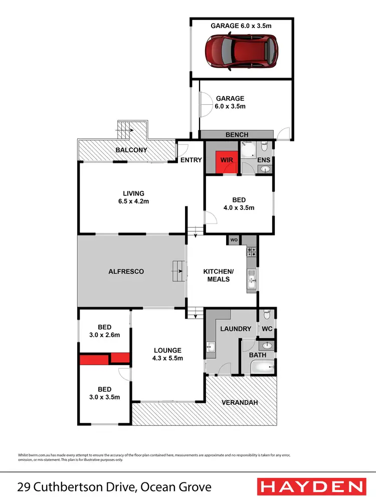 Floorplan of Homely house listing, 29 Cuthbertson Drive, Ocean Grove VIC 3226