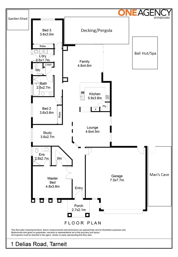 Floorplan of Homely house listing, 1 Delias Road, Tarneit VIC 3029
