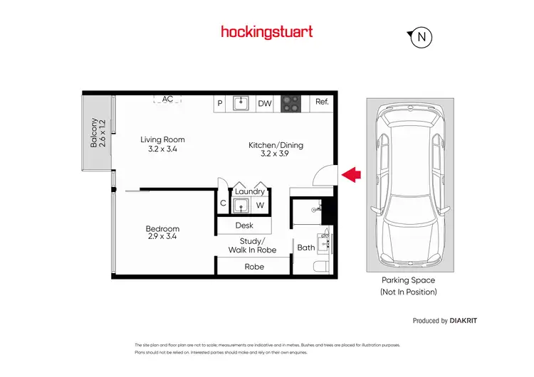 Floorplan of Homely apartment listing, 505/97 Flemington Road, North Melbourne VIC 3051