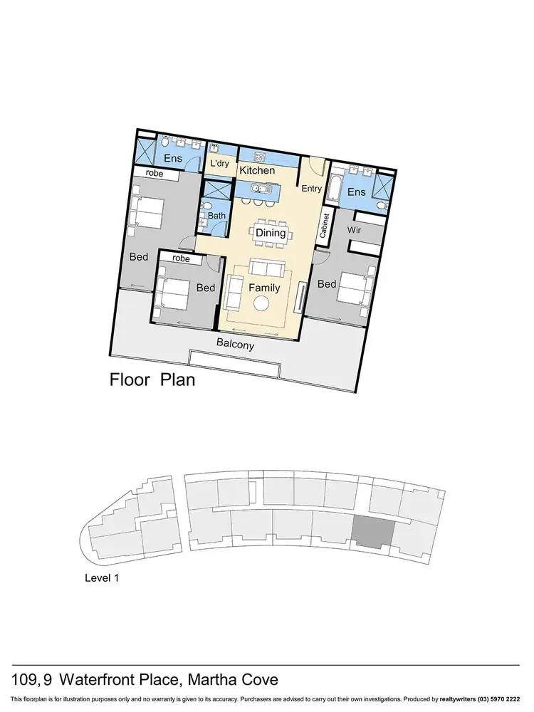 Floorplan of Homely house listing, 109/9 Waterfront Place Martha Cove, Safety Beach VIC 3936
