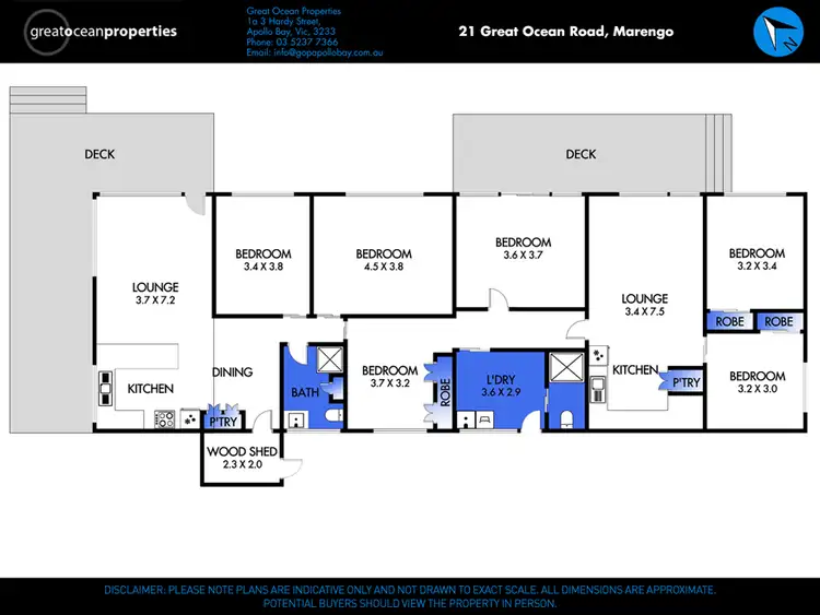 Floorplan of Homely house listing, 21 Great Ocean Road, Marengo VIC 3233