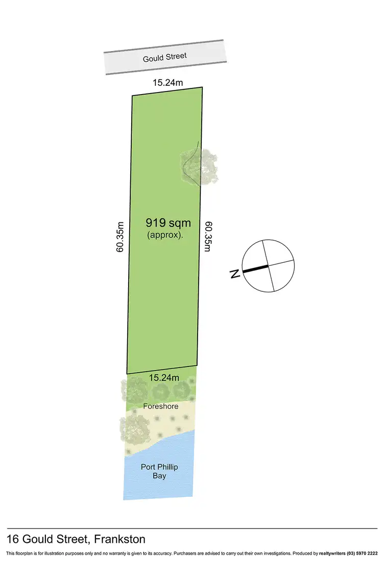 Floorplan of Homely land listing, 16 Gould Street, Frankston VIC 3199
