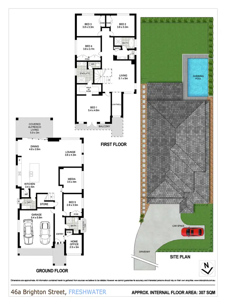 Floorplan of Homely house listing, 46A Brighton Street, Freshwater NSW 2096