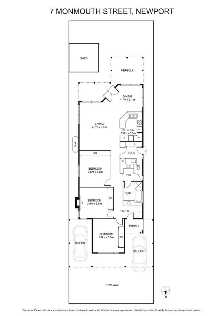 Floorplan of Homely house listing, 7 Monmouth Street, Newport VIC 3015