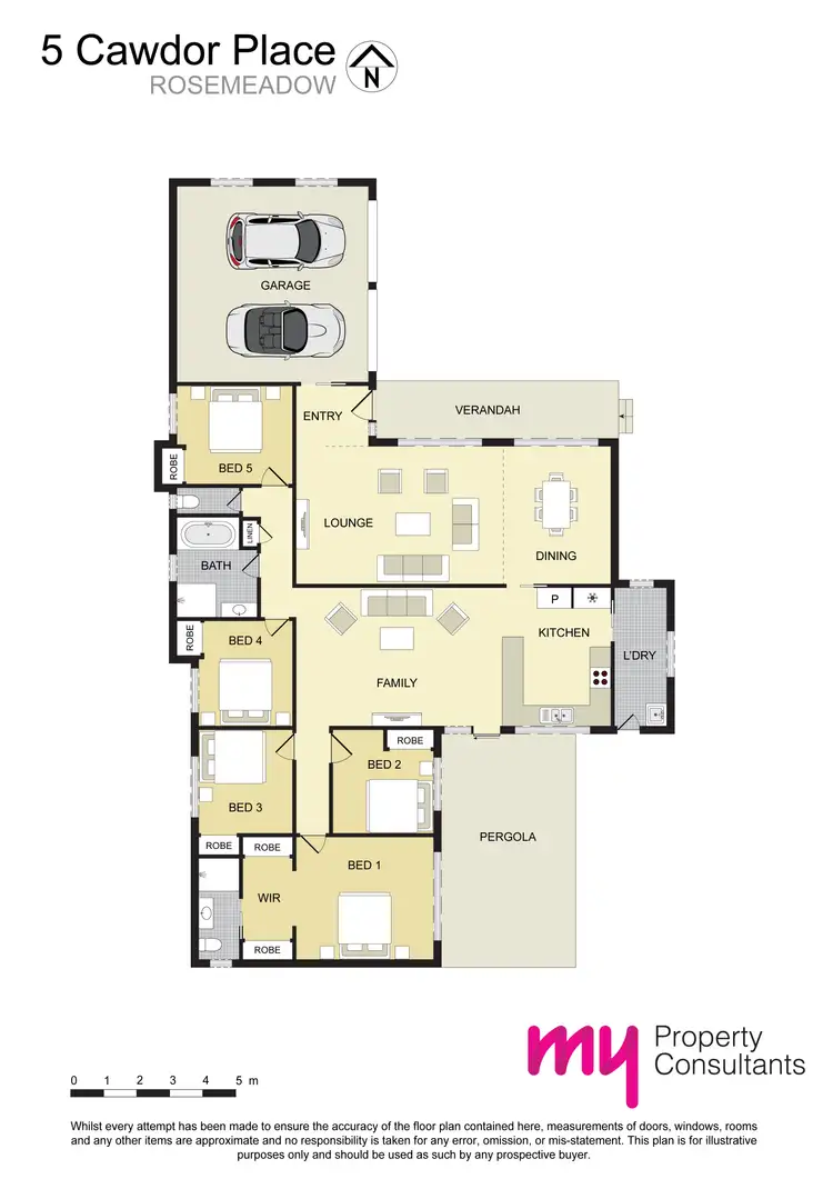 Floorplan of Homely house listing, 5 Cawdor Place, Rosemeadow NSW 2560