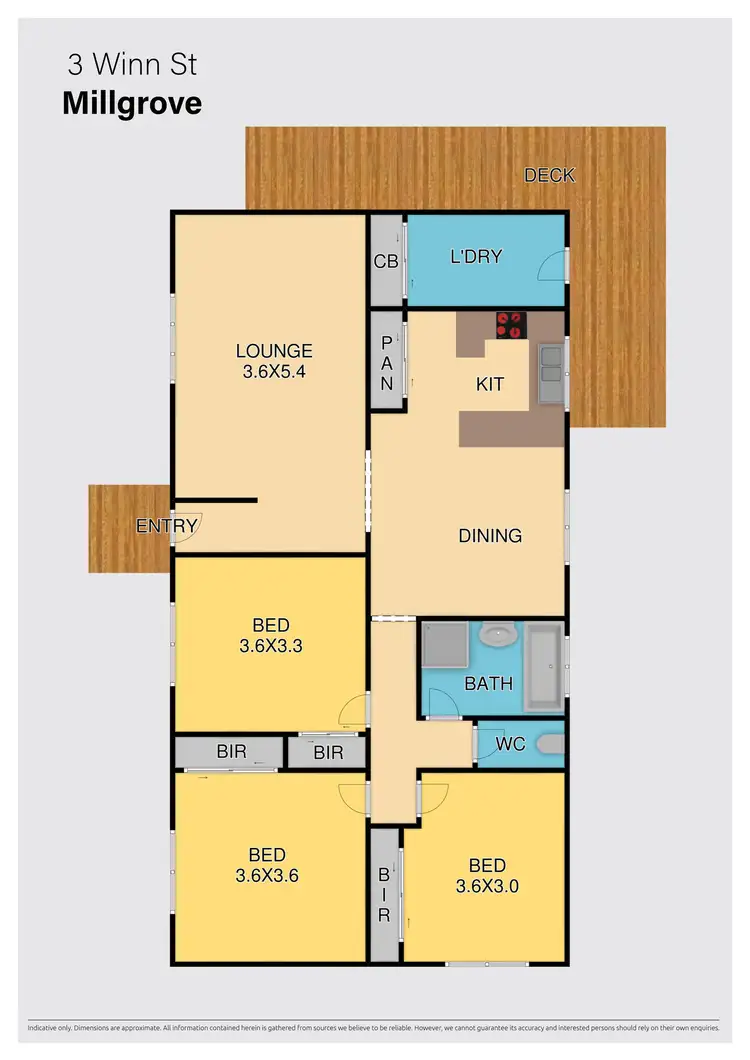 Floorplan of Homely house listing, 3 Winn Street, Millgrove VIC 3799