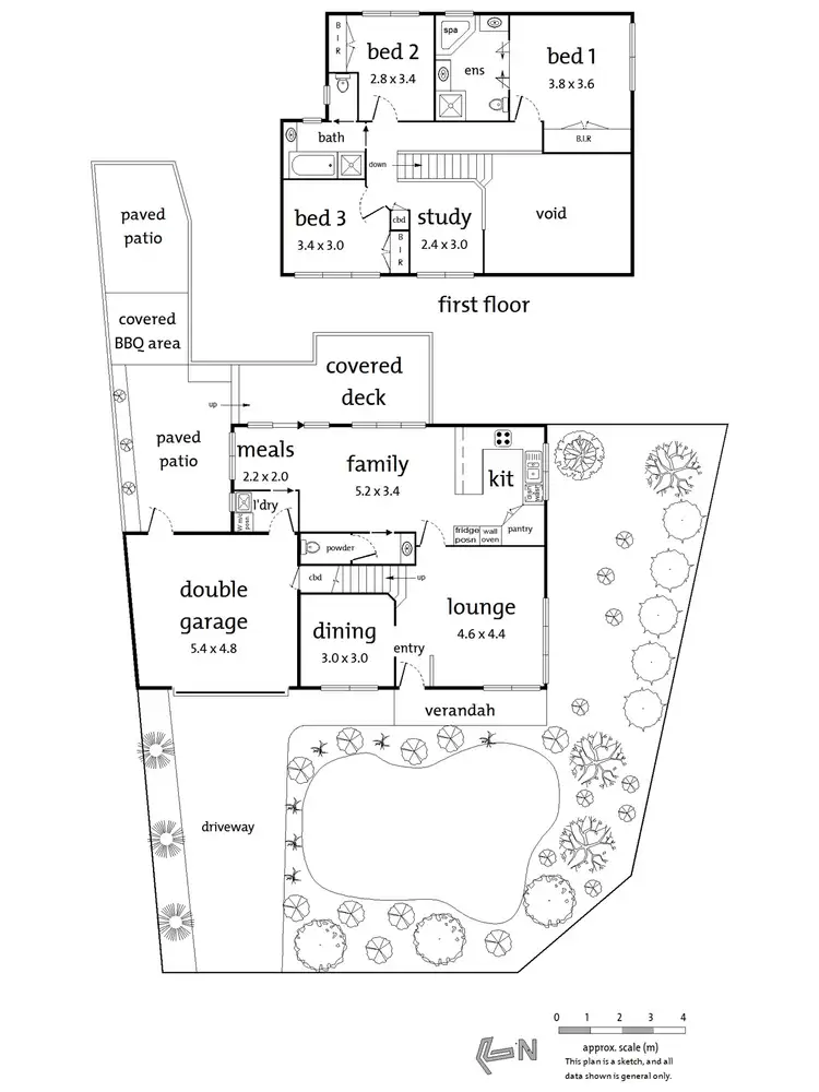 Floorplan of Homely townhouse listing, 1/2 Cypress Avenue, Templestowe Lower VIC 3107