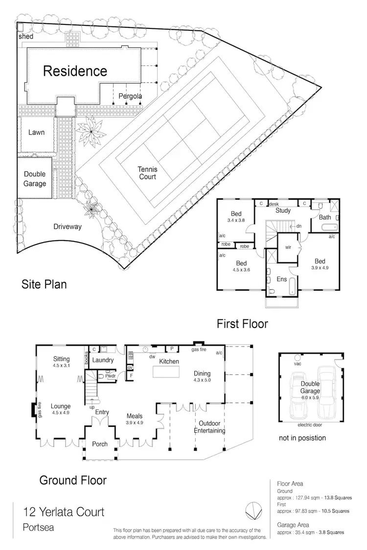 Floorplan of Homely house listing, 12 Yerlata Court, Portsea VIC 3944