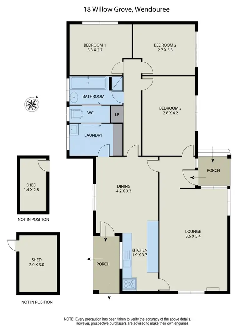 Floorplan of Homely house listing, 18 Willow Grove, Wendouree VIC 3355