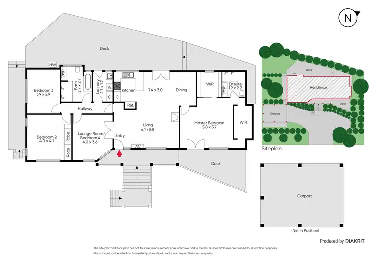 Floorplan of Homely house listing, 4 Warrain Avenue, Rosebud VIC 3939