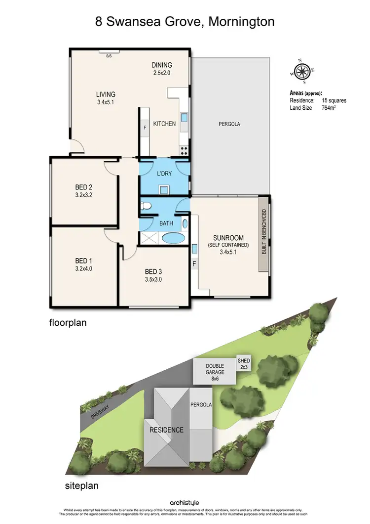 Floorplan of Homely house listing, 8 Swansea Grove, Mornington VIC 3931