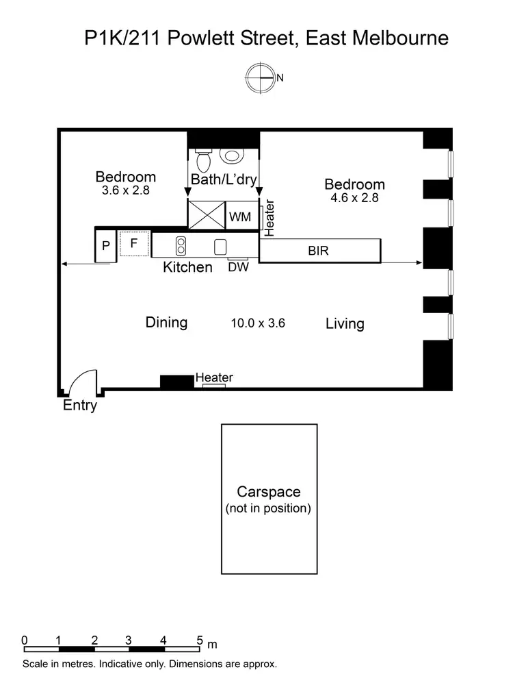Floorplan of Homely apartment listing, P1K/211 Powlett Street, East Melbourne VIC 3002
