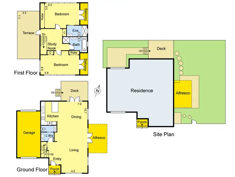 Floorplan of Homely unit listing, 1/12 Graeme Avenue, Montmorency VIC 3094