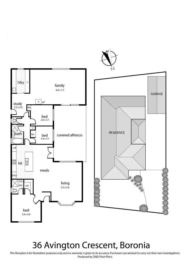 Floorplan of Homely house listing, 36 Avington Crescent, Boronia VIC 3155