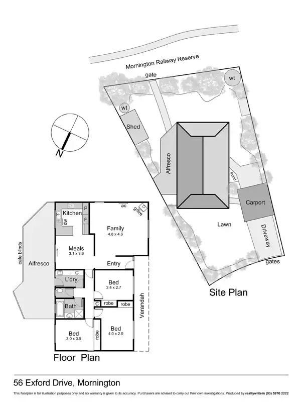 Floorplan of Homely house listing, 56 Exford Drive, Mornington VIC 3931