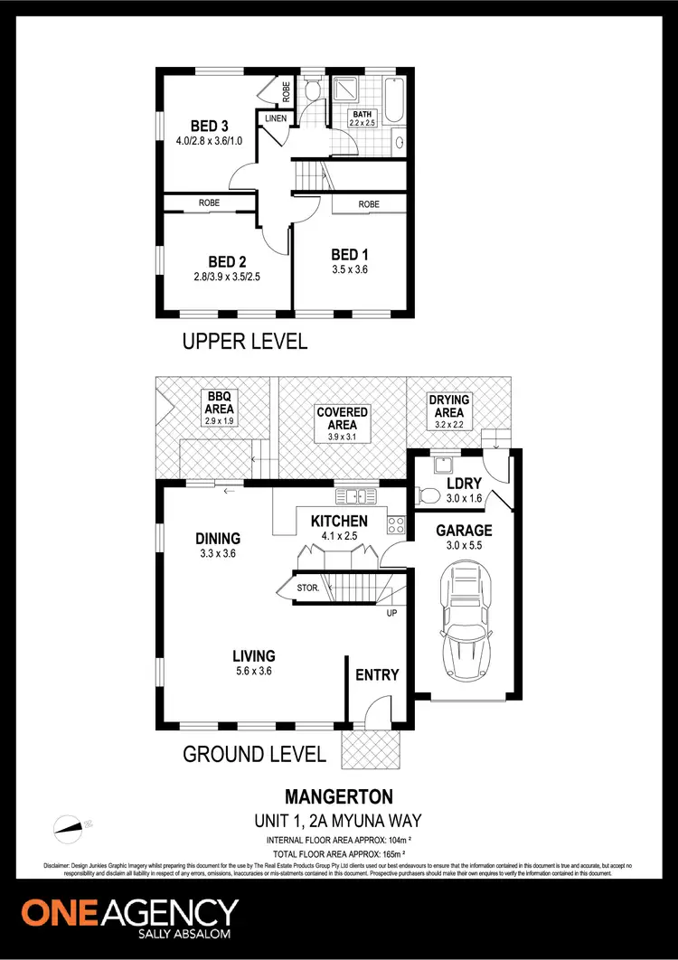 Floorplan of Homely townhouse listing, 1/2a Myuna Way, Mangerton NSW 2500
