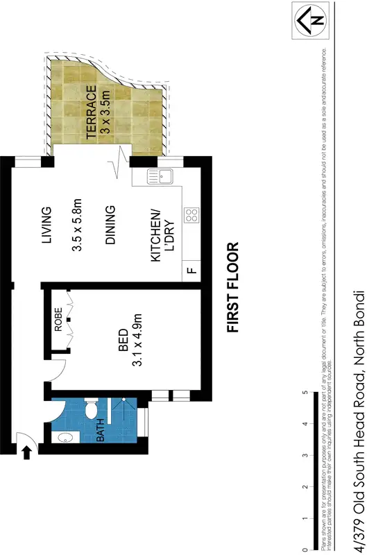 Floorplan of Homely apartment listing, 4/379 Old South Head Road, Bondi Beach NSW 2026