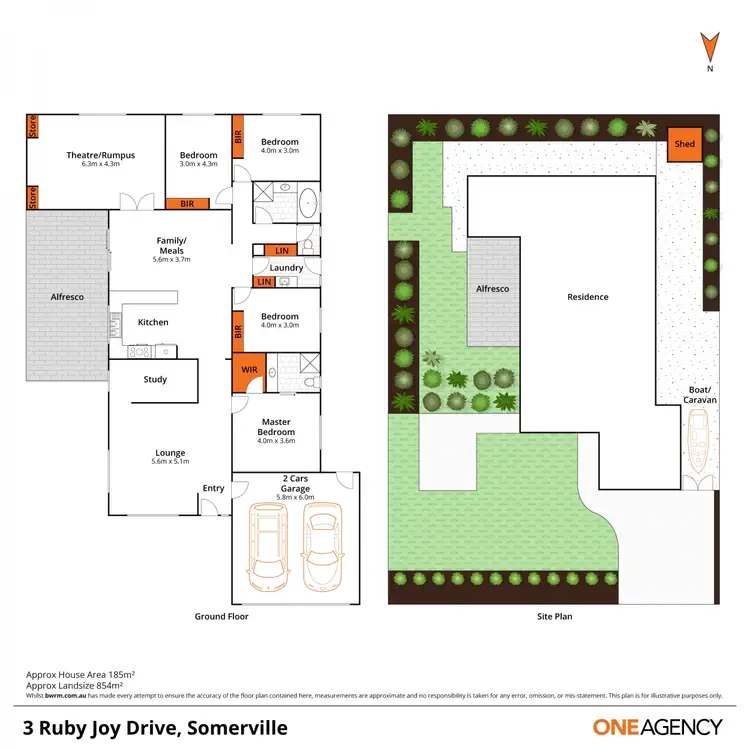 Floorplan of Homely house listing, 3 Ruby Joy Drive, Somerville VIC 3912