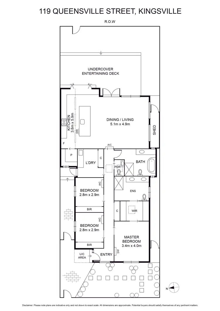 Floorplan of Homely house listing, 119 Queensville Street, Kingsville VIC 3012