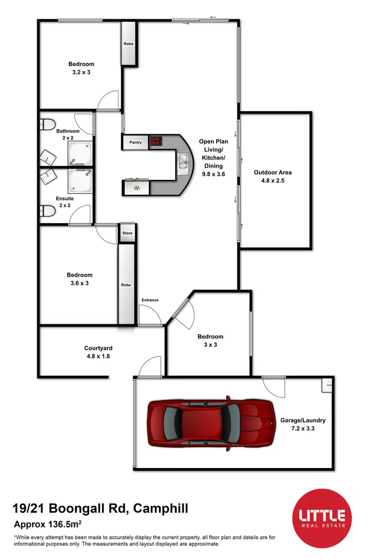 Floorplan of Homely townhouse listing, 19/21 Boongall Road, Camp Hill QLD 4152