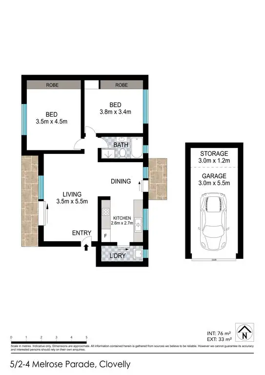 Floorplan of Homely apartment listing, 5/2-4 Melrose Parade, Clovelly NSW 2031