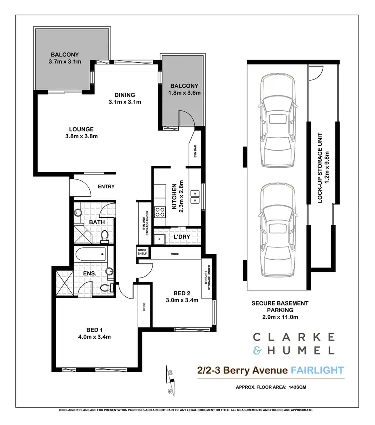 Floorplan of Homely apartment listing, 2/2-3 Berry Avenue, Fairlight NSW 2094