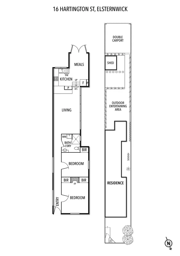 Floorplan of Homely house listing, 16 Hartington Street, Elsternwick VIC 3185
