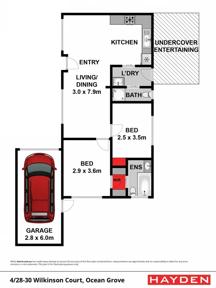 Floorplan of Homely unit listing, 4/28-30 Wilkinson Court, Ocean Grove VIC 3226