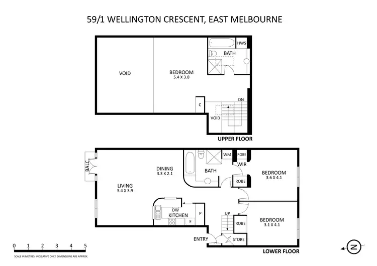 Floorplan of Homely apartment listing, 59/1 Wellington Crescent, East Melbourne VIC 3002