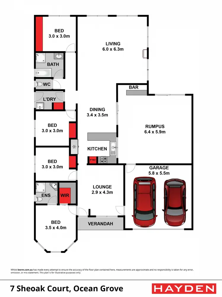 Floorplan of Homely house listing, 7 Sheoak Court, Ocean Grove VIC 3226