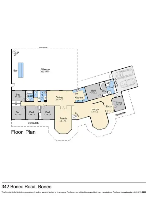 Floorplan of Homely rural property listing, 342 Boneo Road, Boneo VIC 3939