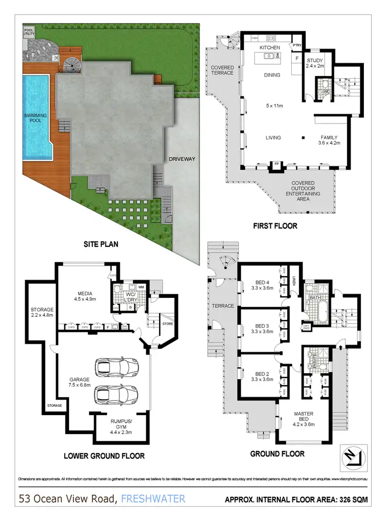 Floorplan of Homely house listing, 53 Ocean View Road, Freshwater NSW 2096
