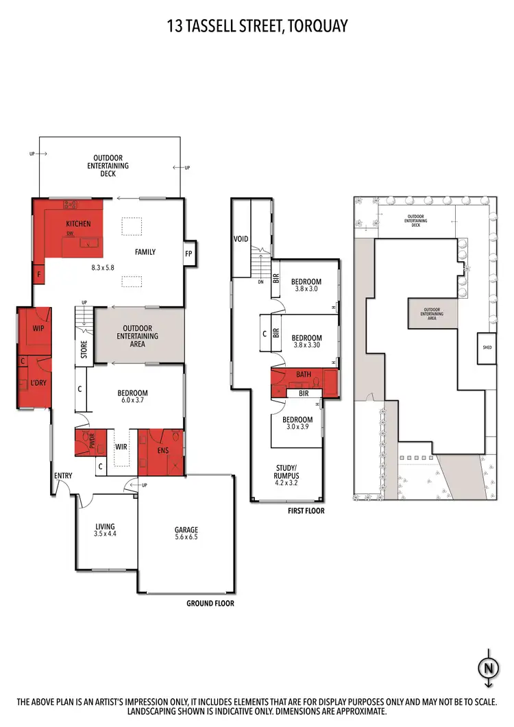 Floorplan of Homely house listing, 13 Tassell Street, Torquay VIC 3228