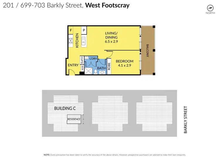 Floorplan of Homely apartment listing, 201/699C Barkly Street, West Footscray VIC 3012
