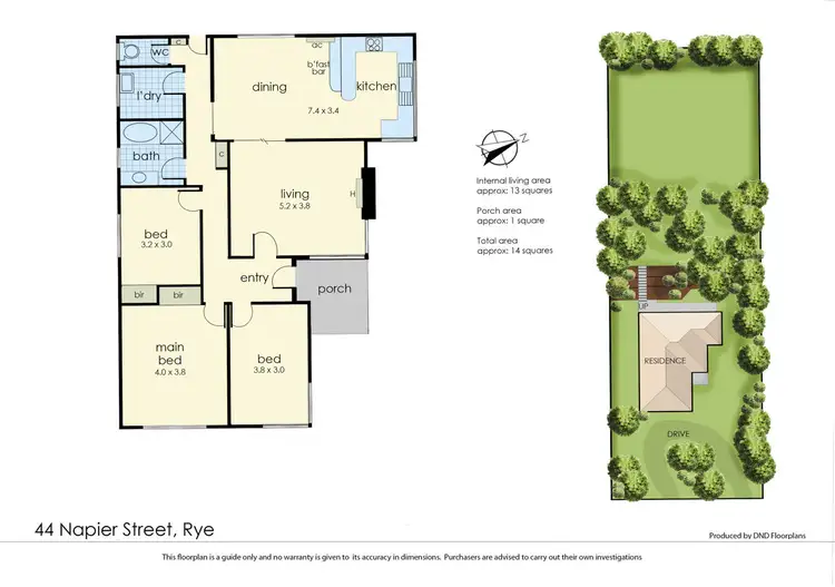 Floorplan of Homely house listing, 44 Napier Street, Rye VIC 3941