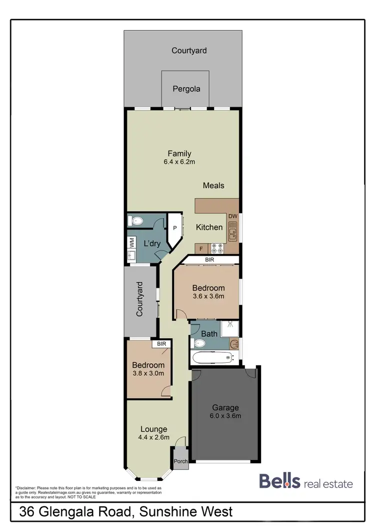 Floorplan of Homely unit listing, 36 Glengala Road, Sunshine West VIC 3020