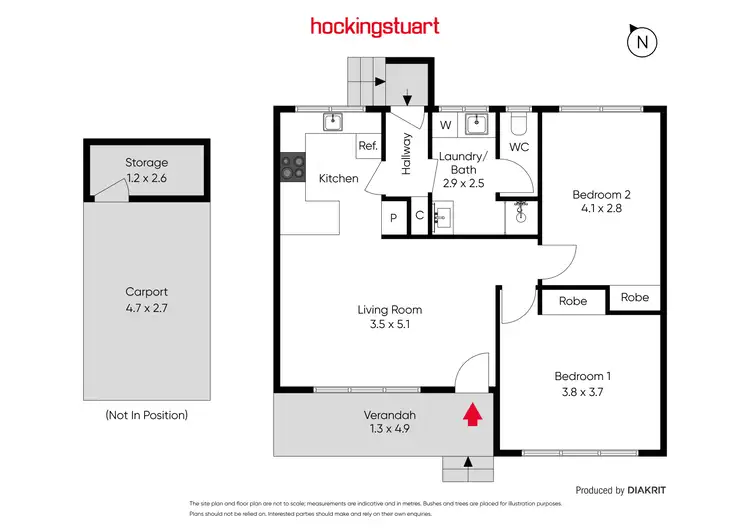 Floorplan of Homely block of units listing, 1-3/749 Geelong Road, Canadian VIC 3350
