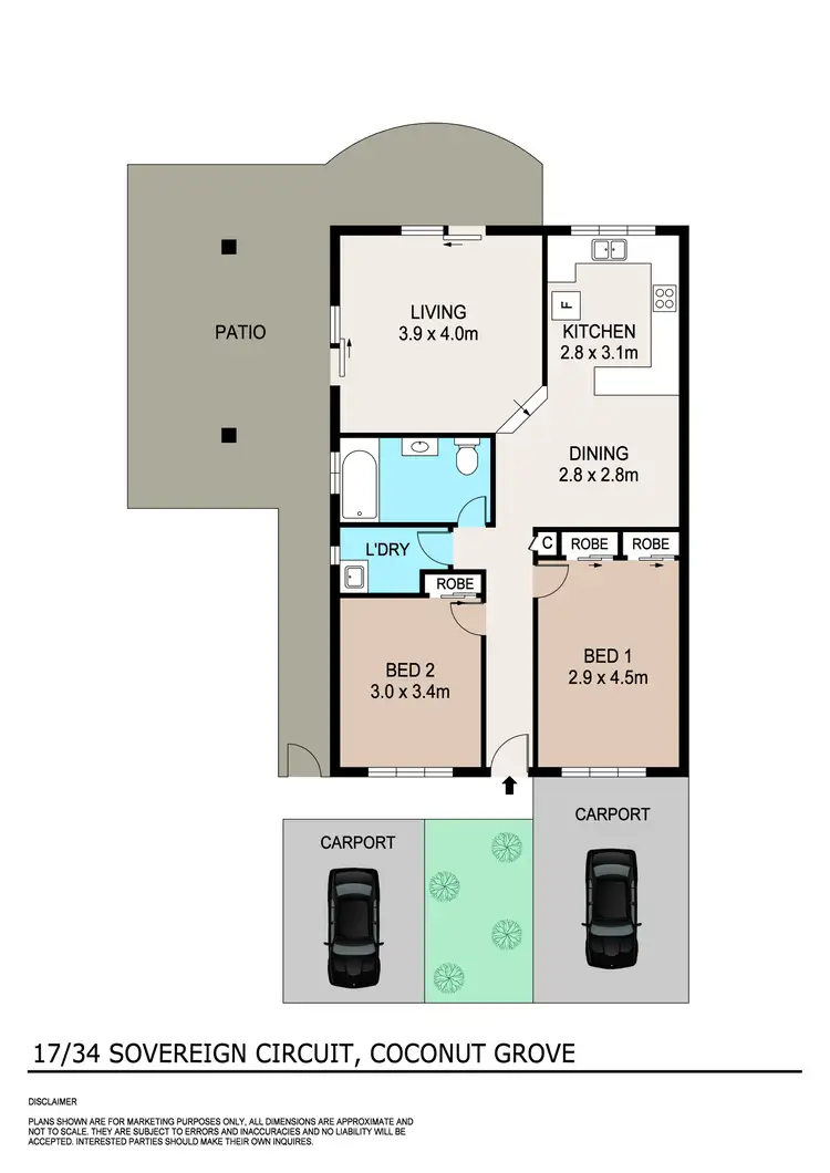 Floorplan of Homely unit listing, 17/34 Sovereign Circuit, Coconut Grove NT 810