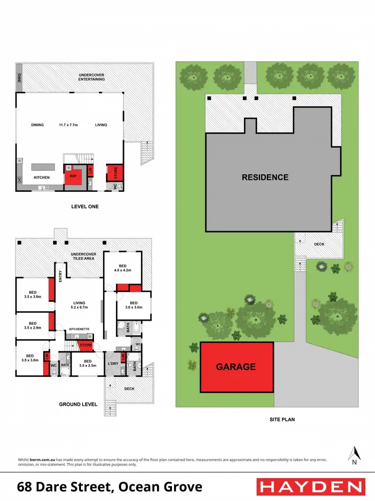 Floorplan of Homely house listing, 68 Dare Street, Ocean Grove VIC 3226