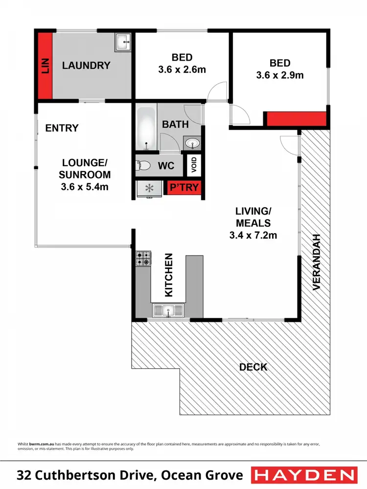 Floorplan of Homely house listing, 32 Cuthbertson Drive, Ocean Grove VIC 3226