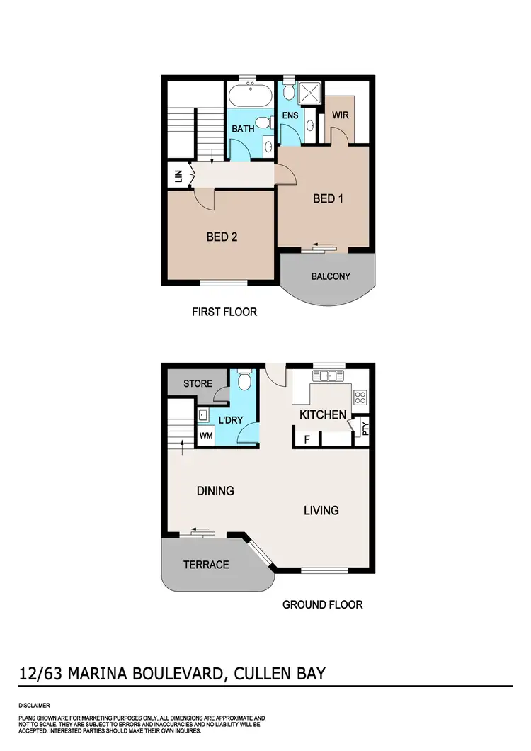 Floorplan of Homely unit listing, 12/63 Marina Boulevard, Cullen Bay NT 820