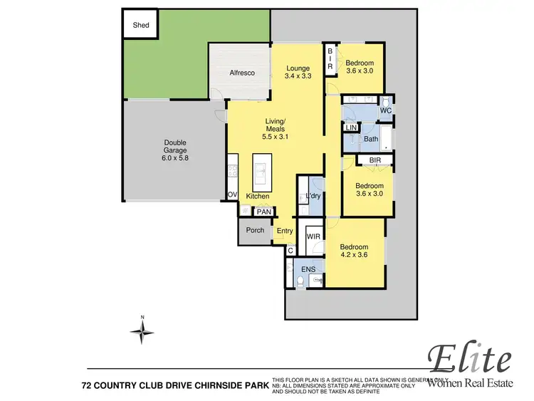 Floorplan of Homely unit listing, 2/72 Country Club Drive, Chirnside Park VIC 3116