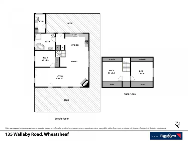 Floorplan of Homely house listing, 135 Wallaby Road, Wheatsheaf VIC 3461