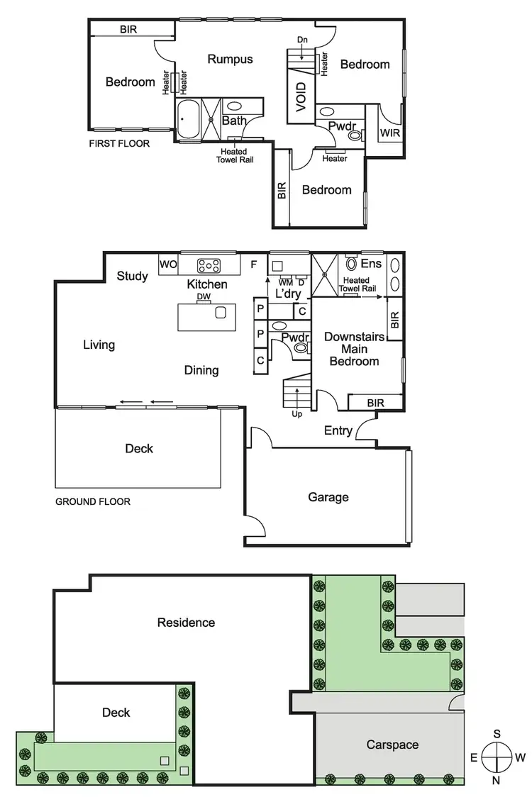 Floorplan of Homely townhouse listing, 1/48 Thomas Street, Brighton East VIC 3187