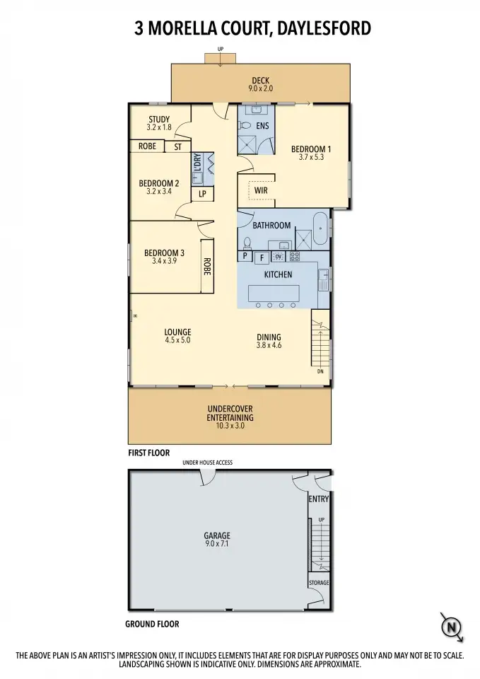 Floorplan of Homely house listing, 3 Morella Court, Daylesford VIC 3460