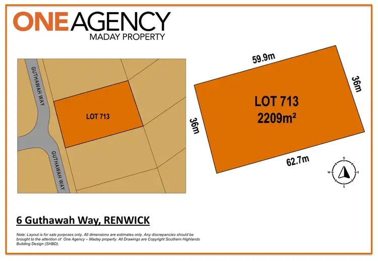 Floorplan of Homely land listing, 6 Guthawah Way, Renwick NSW 2575